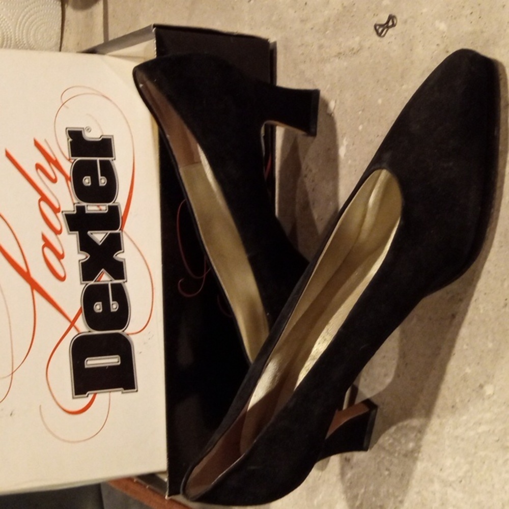 Lady Dexter Women's Black Suede Heels Size 10